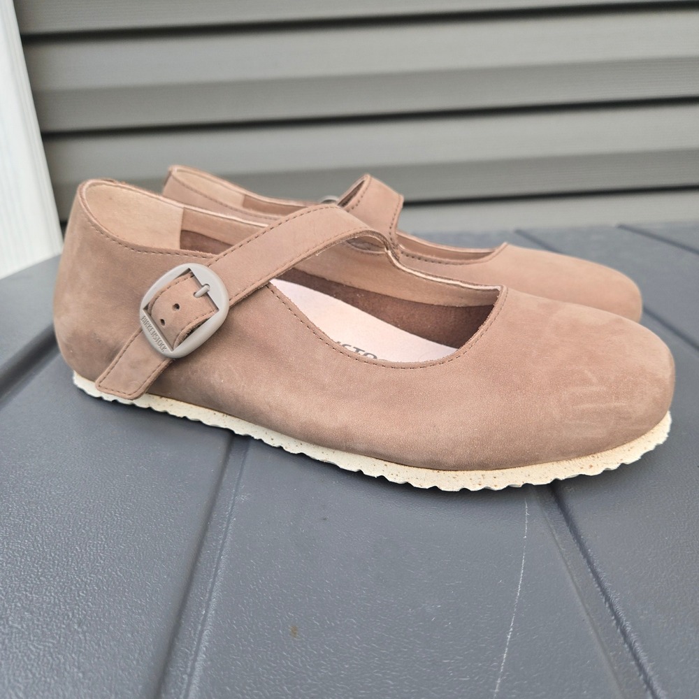 Birkenstock Tracy Mary Jane Brown Nubuck Shoes EU 38, US 7